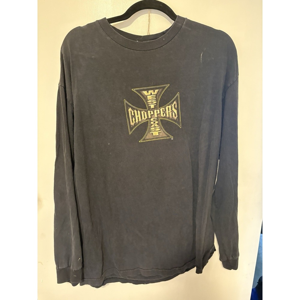 VTG West Coast Choppers Jesse Who Biker Graphic Long Sleeved Shirt XL